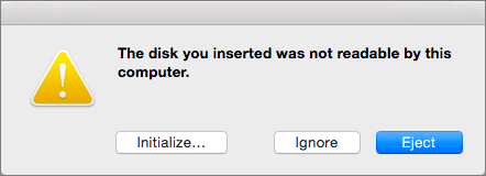 此電腦無法讀取您插入的磁碟