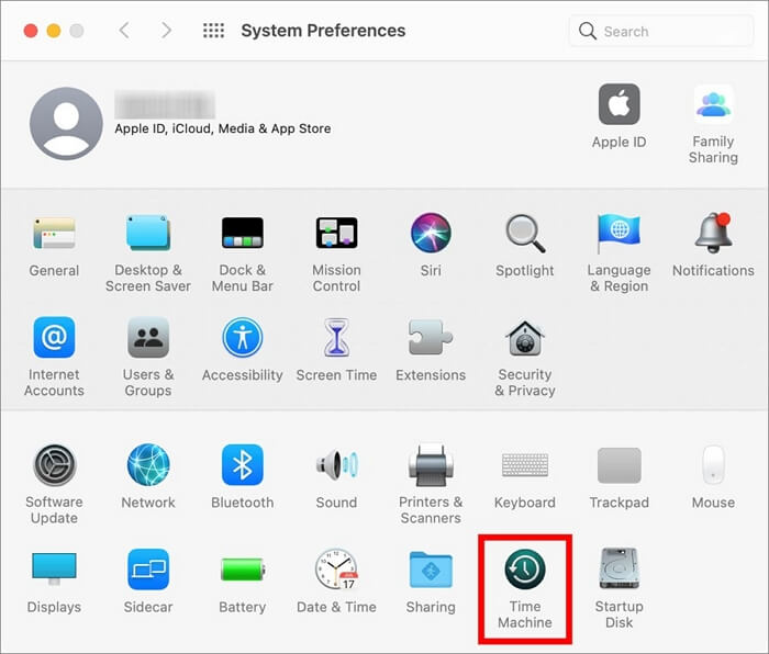 左鍵點擊 Time Machine 以執行