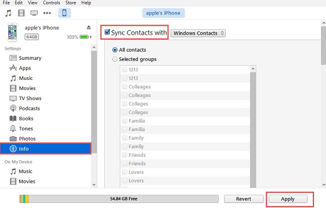 透過itunes同步聯絡人