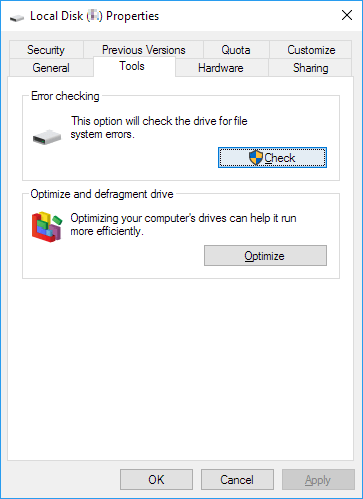 檢查磁碟以修復更新後 Windows 10 卡住問題
