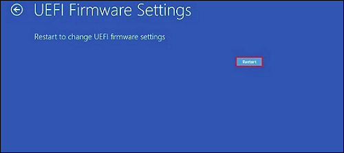 重新啟動 UEFI 韌體設定