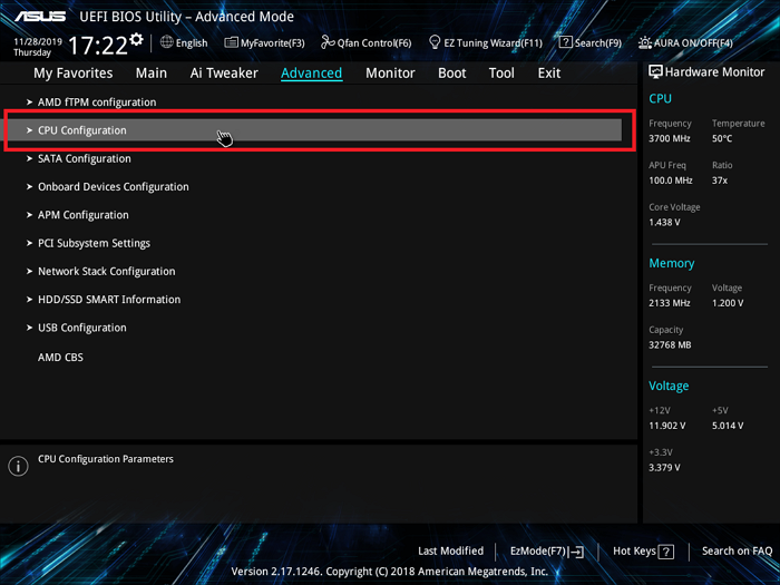 開啟 AMD BIOS 設定
