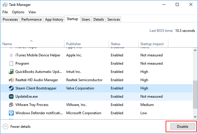從開機中停用程式