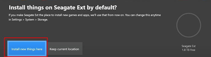 使用外接式硬碟安裝新遊戲