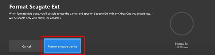 確認格式化外接式硬碟