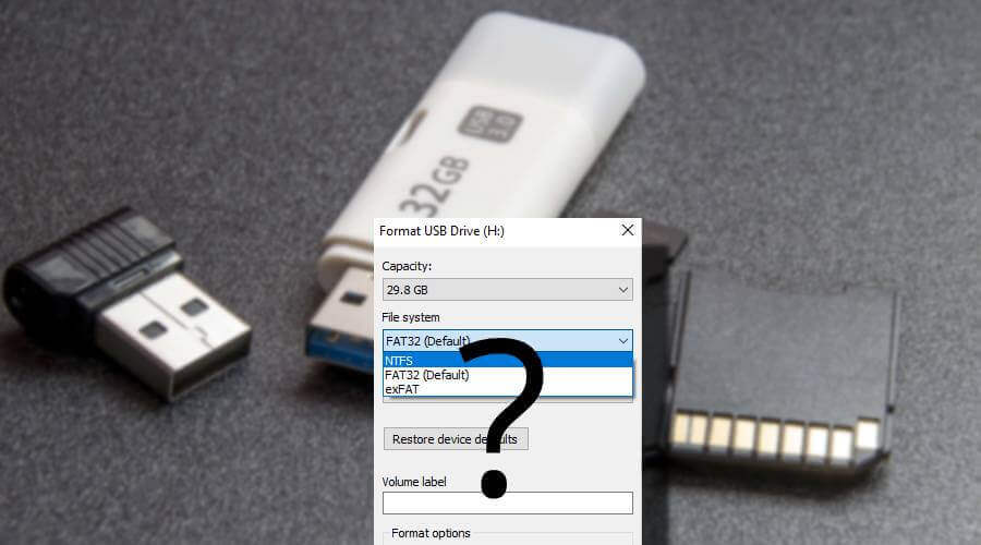 將 USB 格式化為 fat32 或 ntfs