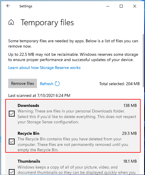 刪除並釋放磁碟