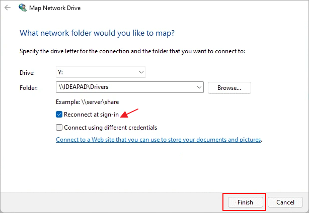 在 Windows 10 中映射網絡磁碟機