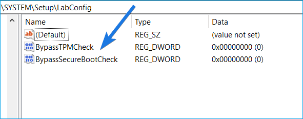 重新命名 BypassTPMCheck