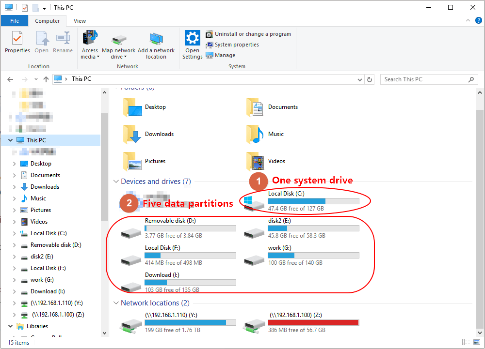 在不刪除 Windows 示例的情況下清除硬碟