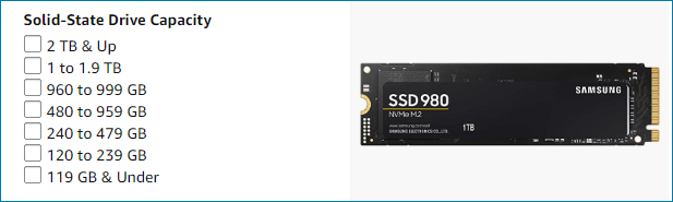 亞馬遜的 SSD 容量