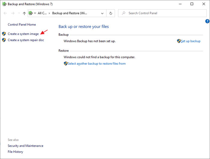 建立系統映像步驟2