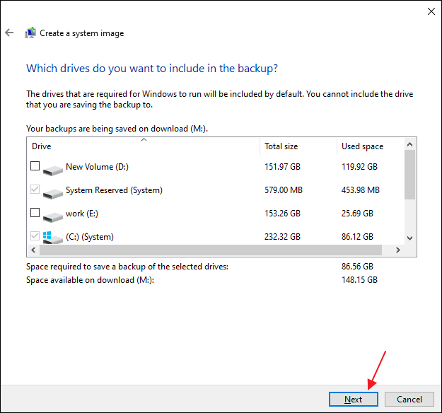 建立系統映像步驟4