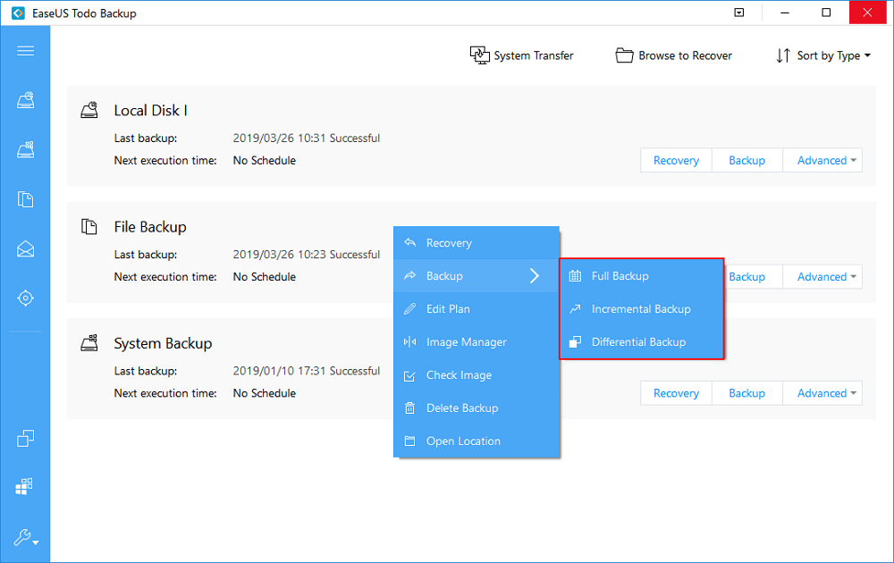 windows 10 增量備份