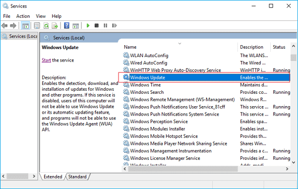 找到 Windows 更新並雙擊它