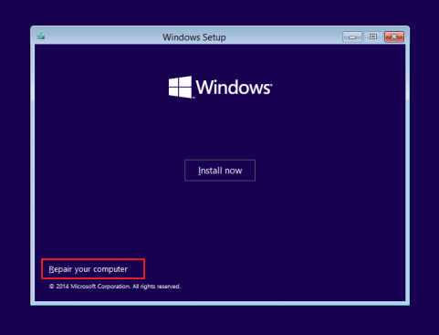 尋找修復您的電腦選項
