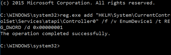 在Windows 10中使用命令提示字元修復cd/dvd的遺失