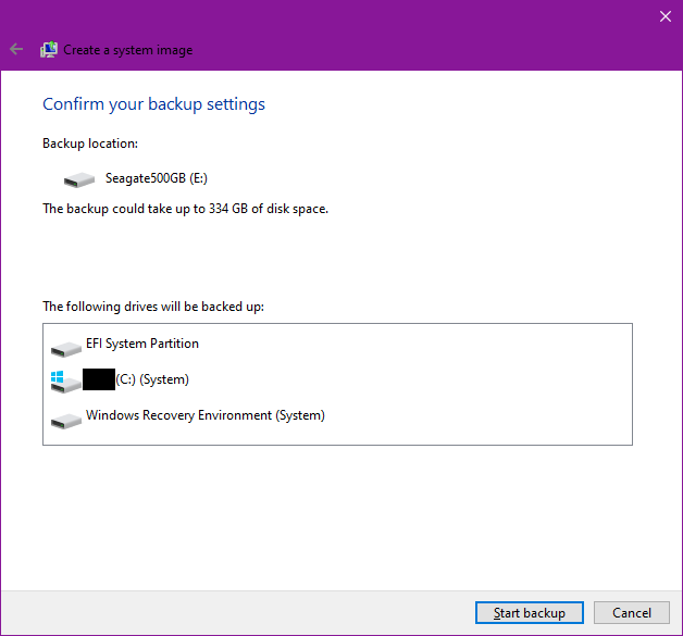 不要斷開或中斷備份過程