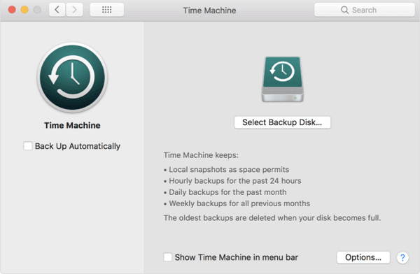 使用 Time Machine 備份 Mac