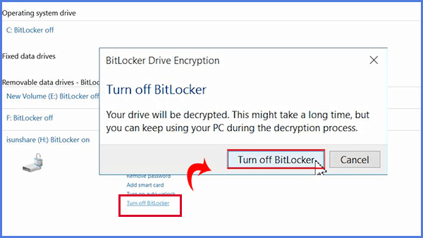 關閉 BitLocker