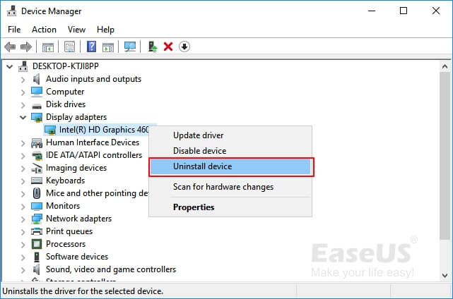 解除安裝舊的顯示卡