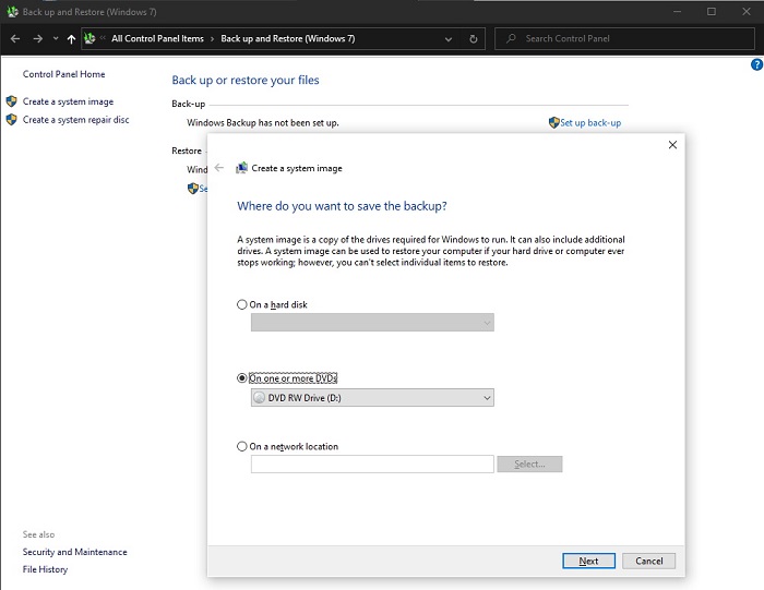 備份和還原(Windows 7)