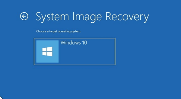 選擇系統映像恢復