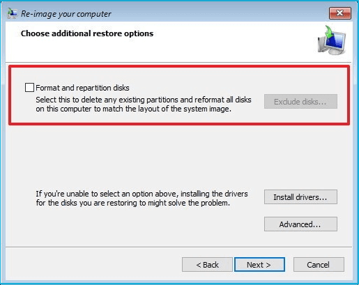 必要時格式化或重新分割光碟