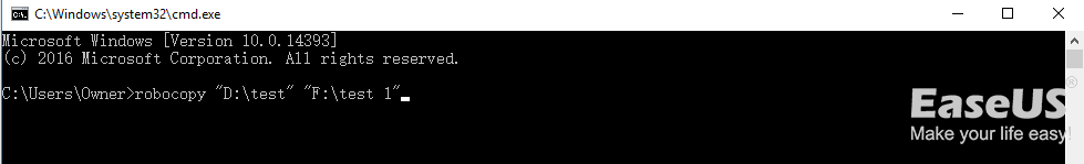 使用命令提示符 Windows 10 備份文件