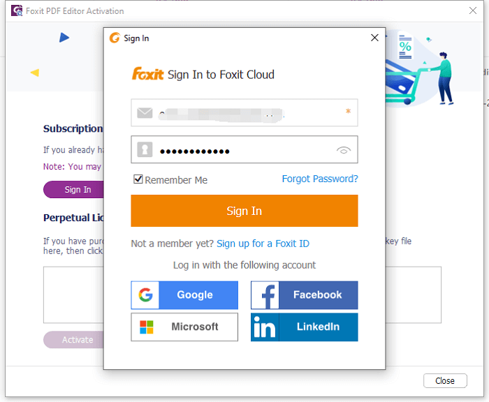 登錄過程激活軟體