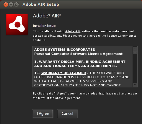 Adobe AIR 設定