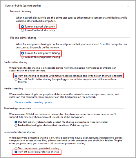 變更進階共用設定