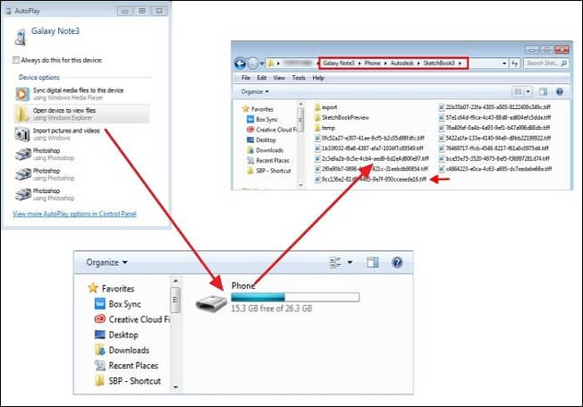 將 SketchBook 圖片從 android 複製到電腦