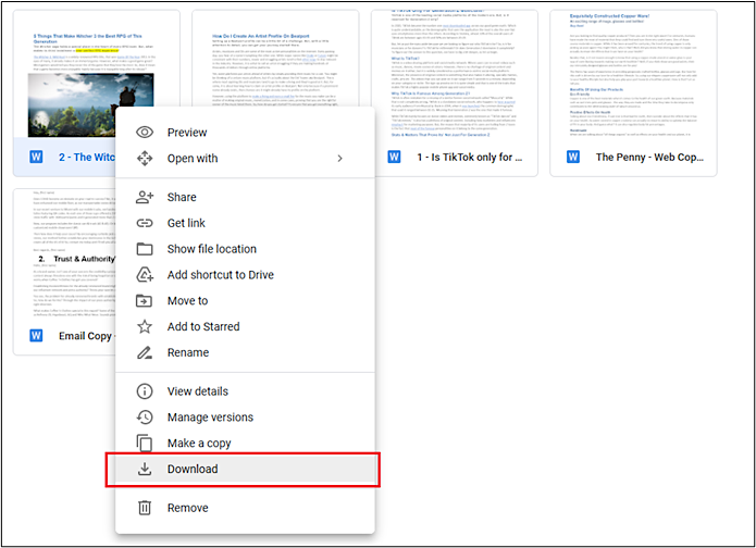 從google drive下載檔案