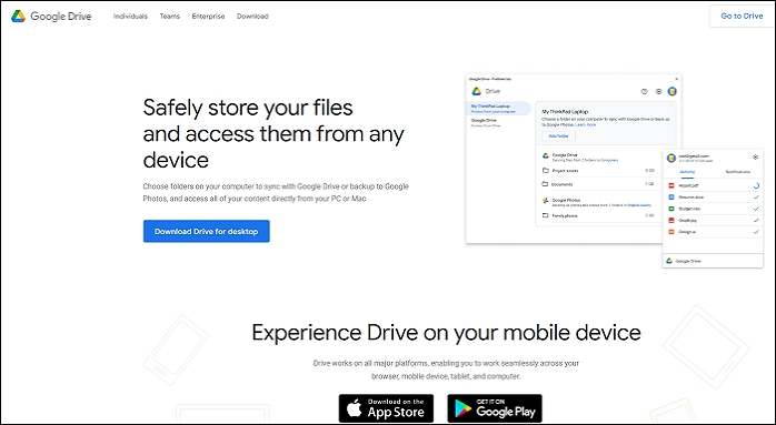 從瀏覽器下載 Google Drive