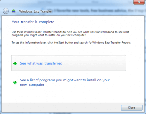 Windows 7 Easy Transfer