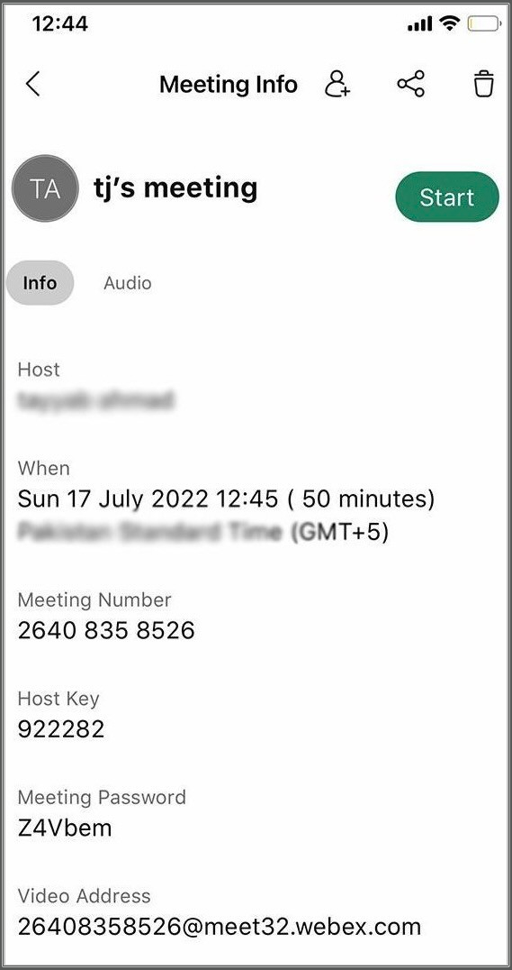 在應用程式中更改 Webex 會議地點