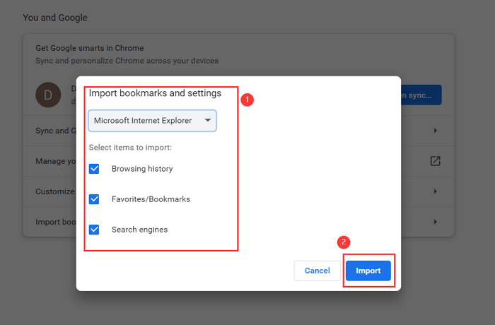 將 IE 書籤導入 Chrome - 2