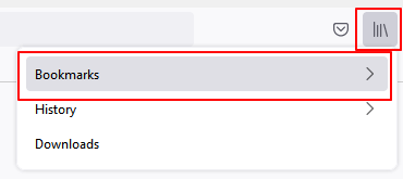 打開 Firefox 書籤設定