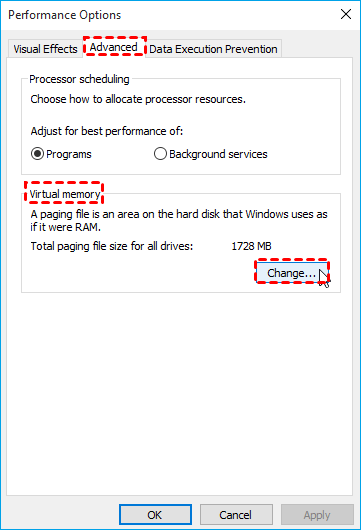 移動 windows Pagefile