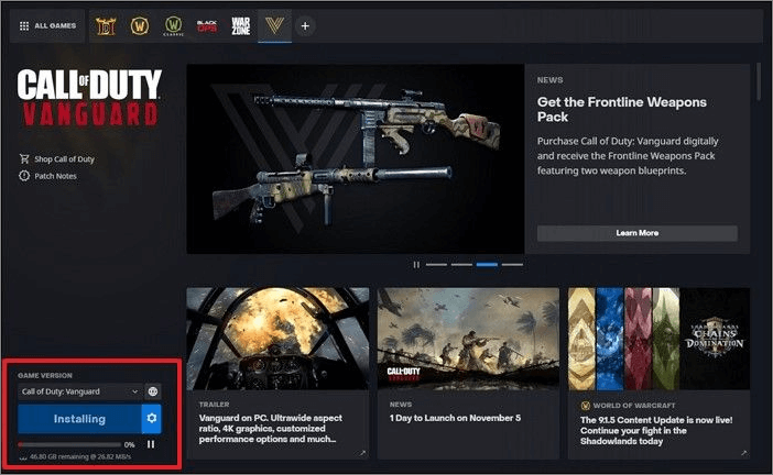 使用帳戶憑證登入 Battle net