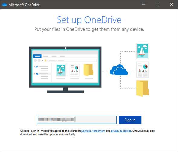 登錄onedrive