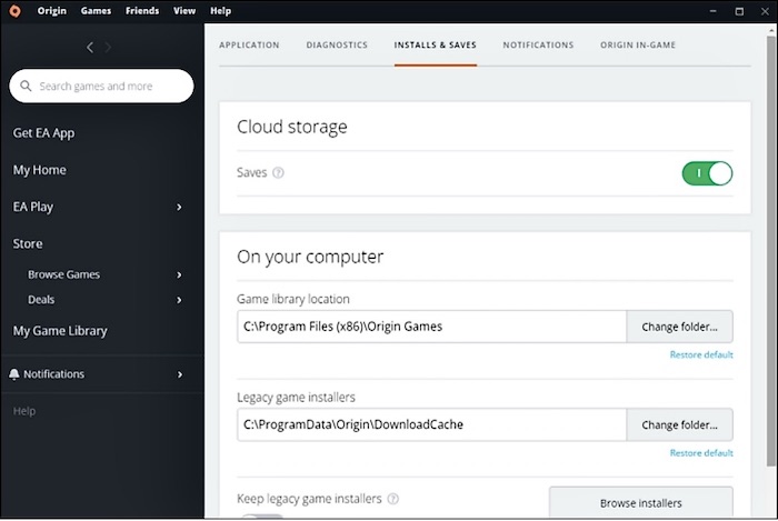 將 Origin 遊戲移動到另一個磁碟區
