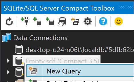 點擊新的查詢選項