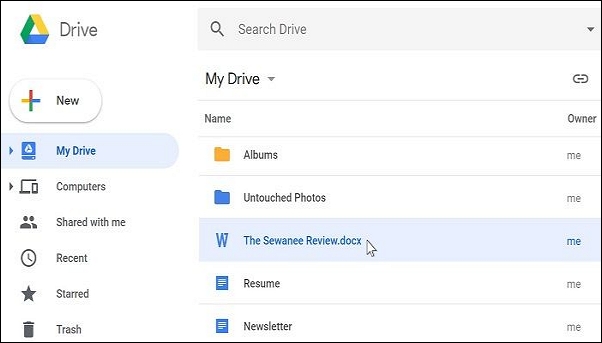 打開 google drive