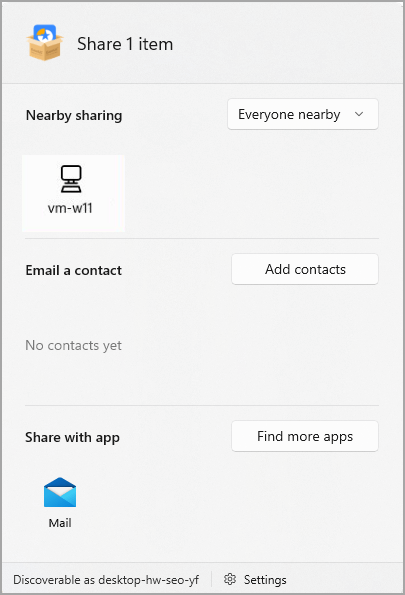 與附近的裝置分享