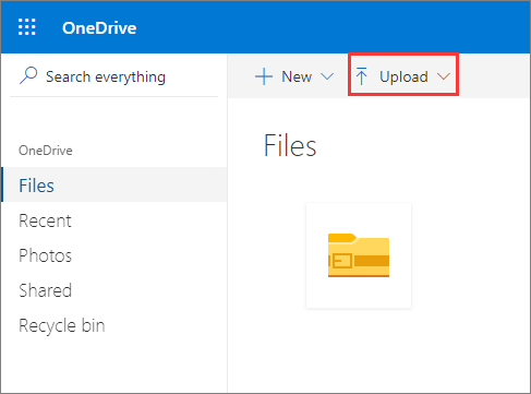傳輸大型檔案 onedrive