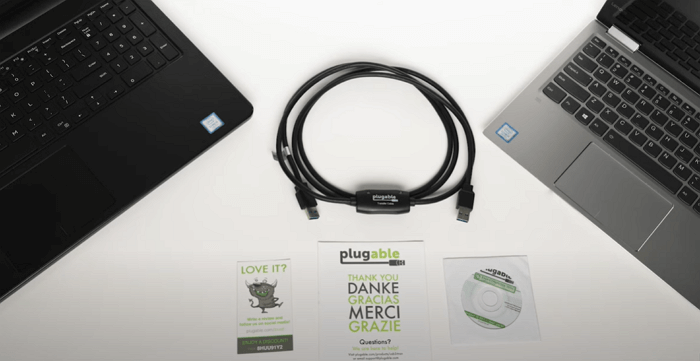 使用 Windows Easy Transfer 傳輸線連接兩台電腦