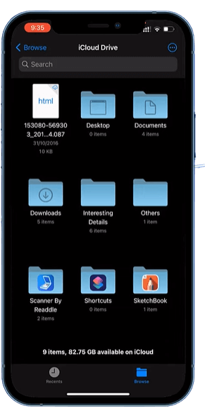 瀏覽並選擇要傳輸的檔案