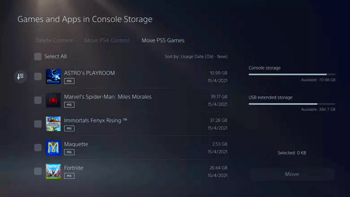 如何將 playstation 遊戲移至外接式硬碟步驟 2